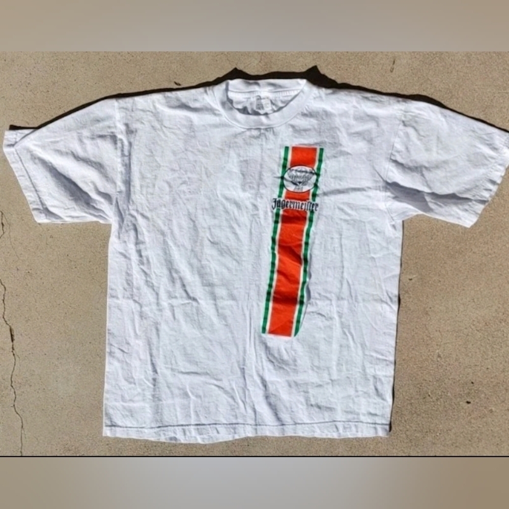 Vtg 1990s Jägermeister Alcoholic Beverage Drink Promo T-Shirt (L)